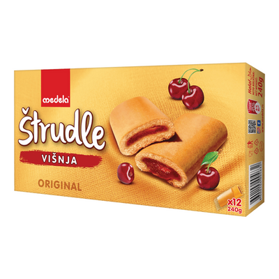 Medela Sour cherry strudel rolls | Štrudle višnja 240g