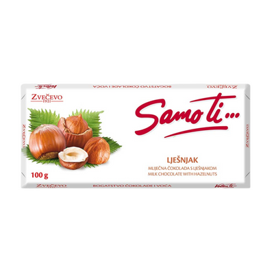 Zvečevo Milk chocolate with hazelnut filling | Mliječna čokolada sa lješnjakom 100g