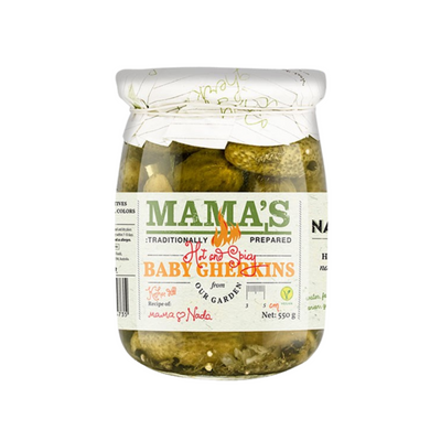 Mama’s Hot & spicy baby gherkins | Ljuti kornišoni 550g